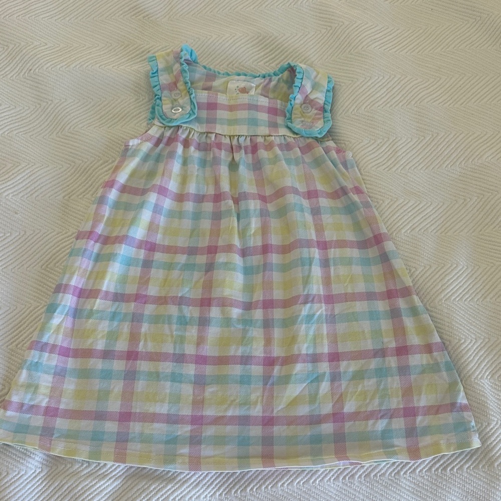Baby Girls Sundress with Pastel Check Pattern